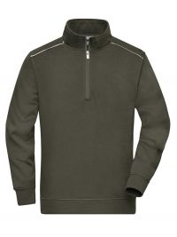 Half Zip Sweatshirt Olivgrün